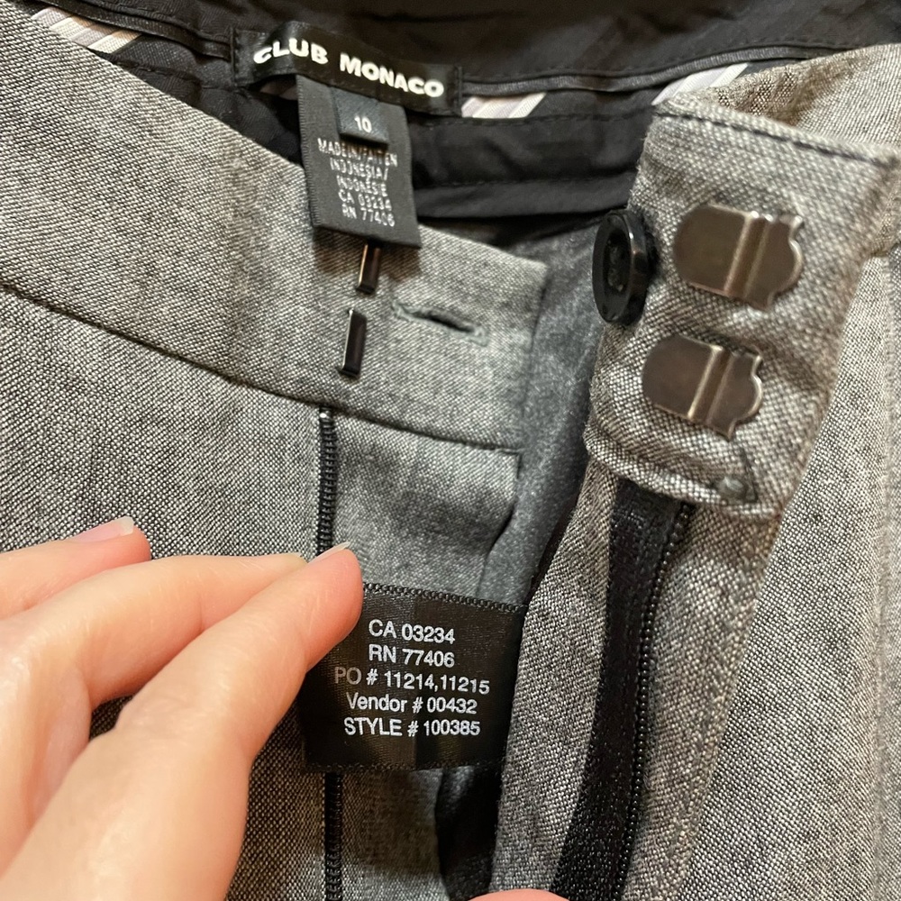 Club Monaco Grey Tailored Suit Set - Picture 7 of 16